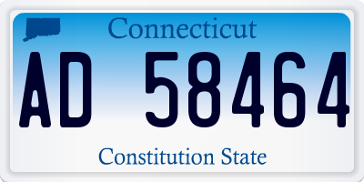 CT license plate AD58464