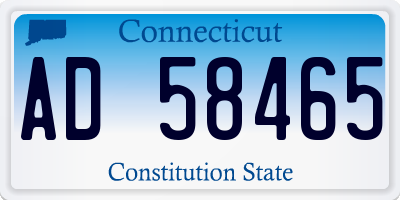 CT license plate AD58465
