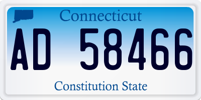 CT license plate AD58466
