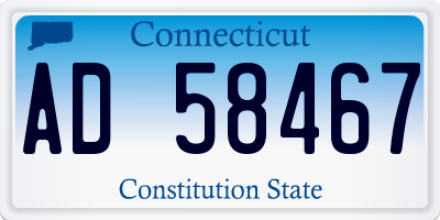 CT license plate AD58467