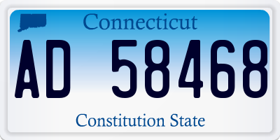 CT license plate AD58468