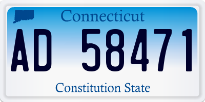 CT license plate AD58471