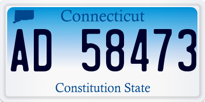 CT license plate AD58473