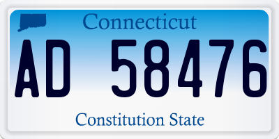 CT license plate AD58476