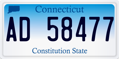 CT license plate AD58477