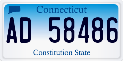 CT license plate AD58486