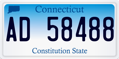 CT license plate AD58488