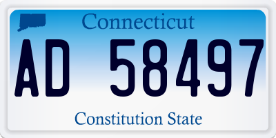 CT license plate AD58497