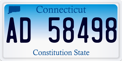 CT license plate AD58498