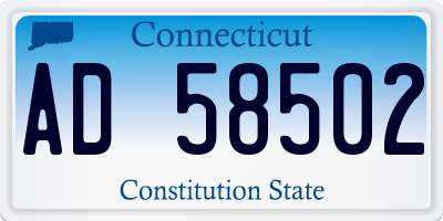 CT license plate AD58502