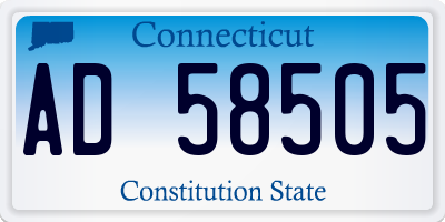 CT license plate AD58505