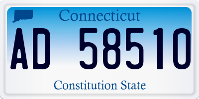 CT license plate AD58510