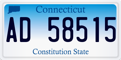 CT license plate AD58515