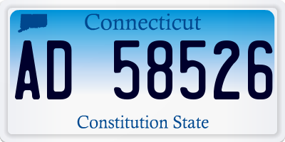 CT license plate AD58526