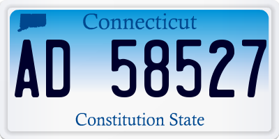 CT license plate AD58527