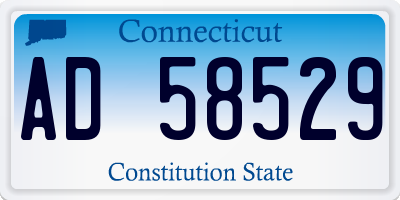 CT license plate AD58529