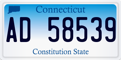 CT license plate AD58539
