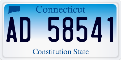 CT license plate AD58541