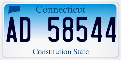 CT license plate AD58544