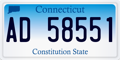 CT license plate AD58551