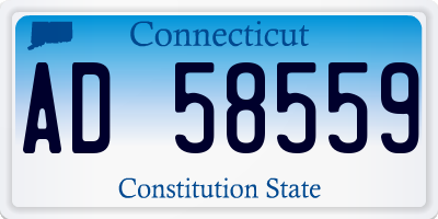 CT license plate AD58559