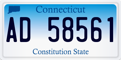 CT license plate AD58561