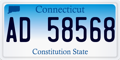 CT license plate AD58568