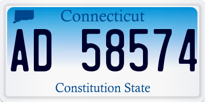 CT license plate AD58574