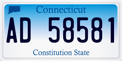 CT license plate AD58581