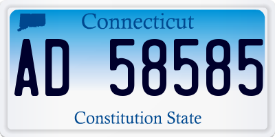 CT license plate AD58585