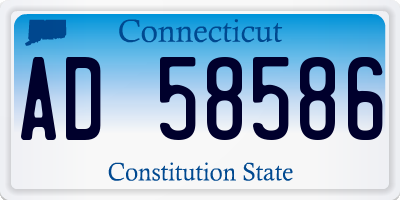 CT license plate AD58586