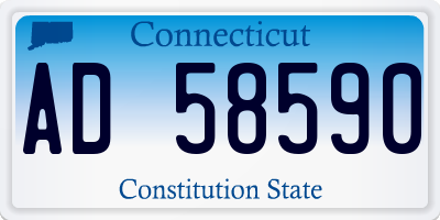 CT license plate AD58590