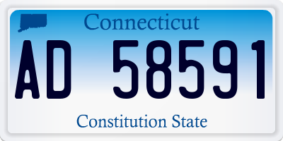 CT license plate AD58591