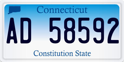 CT license plate AD58592