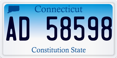 CT license plate AD58598