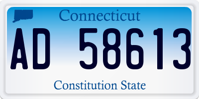 CT license plate AD58613