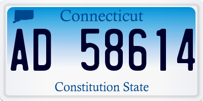 CT license plate AD58614