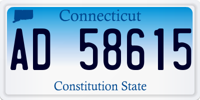 CT license plate AD58615