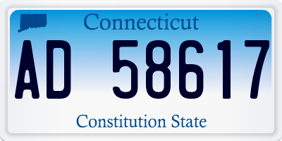 CT license plate AD58617
