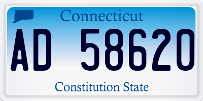CT license plate AD58620