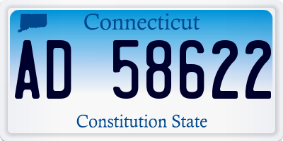 CT license plate AD58622