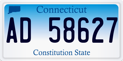 CT license plate AD58627