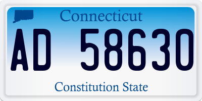 CT license plate AD58630