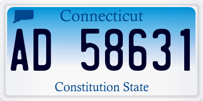 CT license plate AD58631