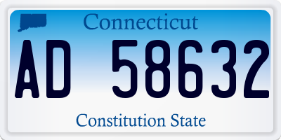 CT license plate AD58632
