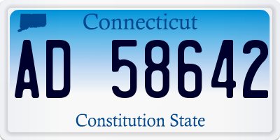 CT license plate AD58642