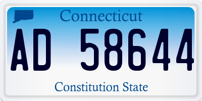 CT license plate AD58644