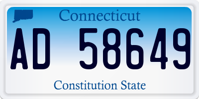 CT license plate AD58649
