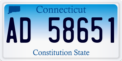CT license plate AD58651