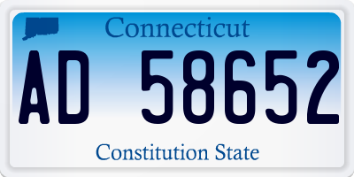 CT license plate AD58652